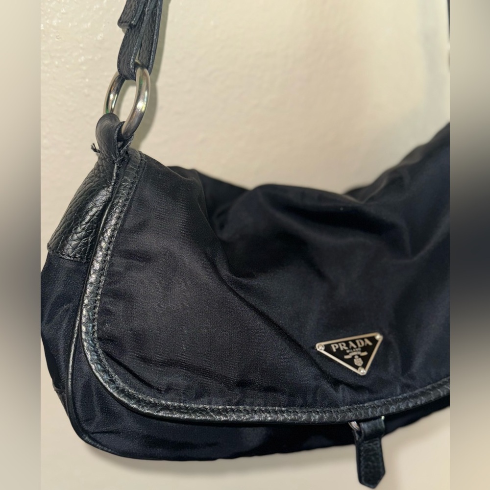 Prada Black Nylon Shoulder Bag